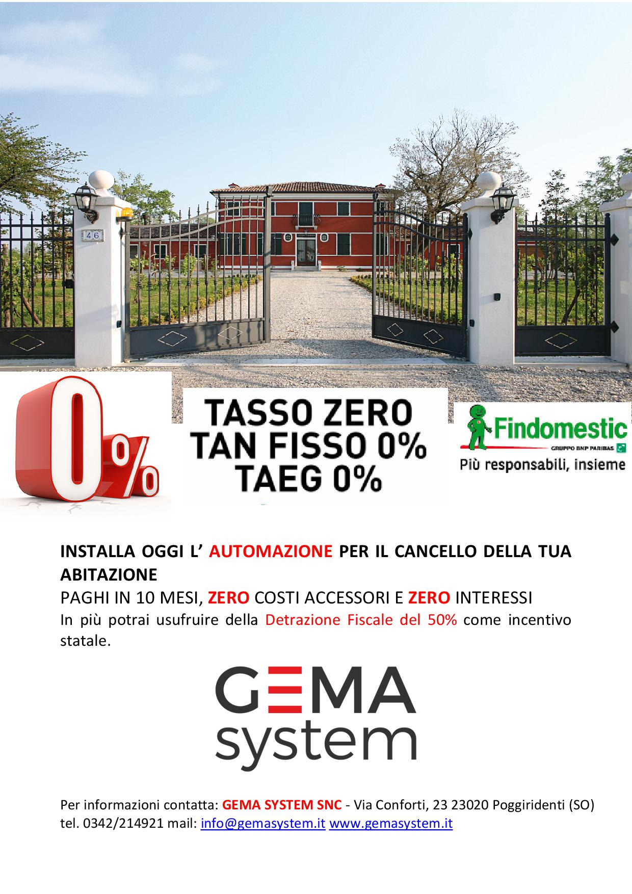 finanziamento automazione cancello